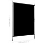 Tenda a Rullo per Esterni 150x270 cm Antracite