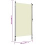 Tenda a Rullo per Esterni 120x270 cm Crema