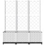 Fioriera da Giardino con Graticcio Bianco 120x40x136 cm PP