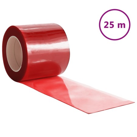 Tenda per Porte Rossa 200 mm x 1,6 mm 25 m in PVC