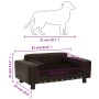 Divano per Cani Marrone 81x43x31 cm in Peluche e Similpelle