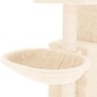 Albero per Gatti con Tiragraffi in Sisal Crema 83 cm