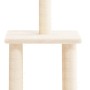 Albero per Gatti con Tiragraffi in Sisal Crema 85,5 cm