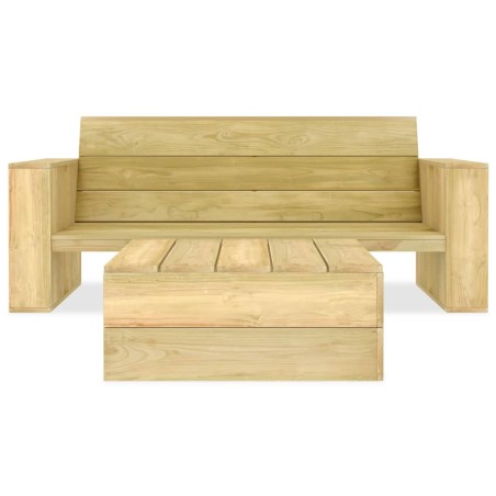 Set Divani da Giardino 2 pz in Legno di Pino Impregnato