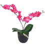 Orchidea Artificiale con Vaso 30 cm Rossa