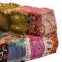 Pouf Modulare a 2 Posti in Tessuto Patchwork