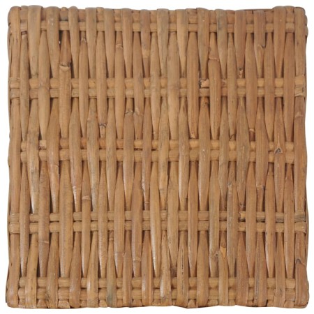 Tavolino da Caffè 47x47x28 cm in Rattan Naturale