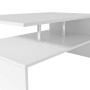 Tavolino da Salotto in Legno Multistrato 90x59x42 cm Bianco