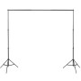 Kit Studio Foto con 3 Fondali in Cotone Telaio Regolabile 3x5 m