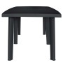 Set da Pranzo da Giardino 11 pz in Plastica Antracite