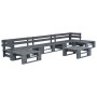 Set Mobili da Giardino 6 pz Pallet Legno Grigio