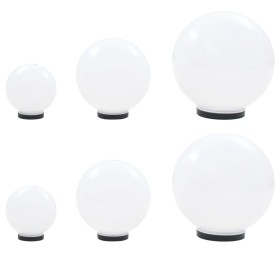 Set Lampade a LED Sferiche 6 pz 20/30/40 cm in PMMA