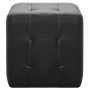 Pouf 2 pz Nero 30x30x30 cm in Similpelle