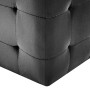 Pouf 2 pz Nero 30x30x30 cm in Velluto