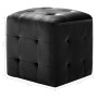 Pouf 2 pz Nero 30x30x30 cm in Velluto