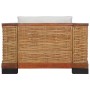 Set di Divani 3 pz con Cuscini in Rattan Naturale Marrone