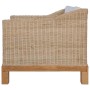 Set di Divani 2 pz con Cuscini in Rattan Naturale