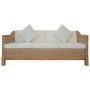 Set di Divani 2 pz con Cuscini in Rattan Naturale