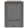 Compostiere 3 pz Marrone 60x60x83 cm 900 L Rattan di Plastica