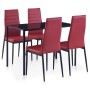 Set da Pranzo 5 pz Rosso Vino