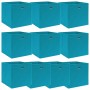 Scatole Portaoggetti 10pz Azzurre 32x32x32 cm Tessuto