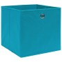 Scatole Portaoggetti 10pz Azzurre 32x32x32 cm Tessuto