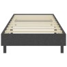 Letto a Molle Grigio Scuro in Tessuto 80x200 cm