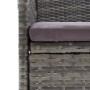 Sedie da Pranzo per Giardino 4 pz in Polyrattan Grigio