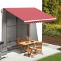 Tessuto di Ricambio per Tenda da Sole Rosso Borgogna 4x3,5 m