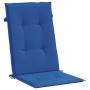 Cuscini per Sedie 4 pz Blu Reale 120x50x3 cm in Tessuto