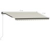 Tenda da Sole Retrattile Sensore Vento e LED 400x300cm Crema