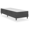 Letto a Molle Grigio Scuro in Tessuto 100x200 cm