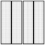 Tende Antimosche 2 pz per Porte con Magneti Nere 220x100 cm