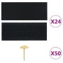 Tende Antimosche 2 pz per Porte con Magneti Nere 220x100 cm