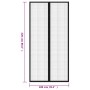 Tende Antimosche 2 pz per Porte con Magneti Nere 220x100 cm