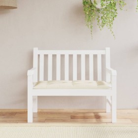 Cuscino per Panca Bianco Crema 100x50x7 cm in Tessuto Oxford