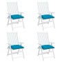 Cuscini per Sedia 4pz Azzurro 40x40x7 cm in Tessuto Oxford