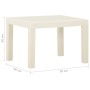 Set Divani da Giardino con Cuscini 3 pz in Plastica Bianco