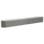Letto Giardino Acciaio Verniciato a Polvere 332x40x36 cm Grigio