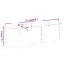 Letto da Giardino in Acciaio a Polvere 152x40x36 cm Antracite