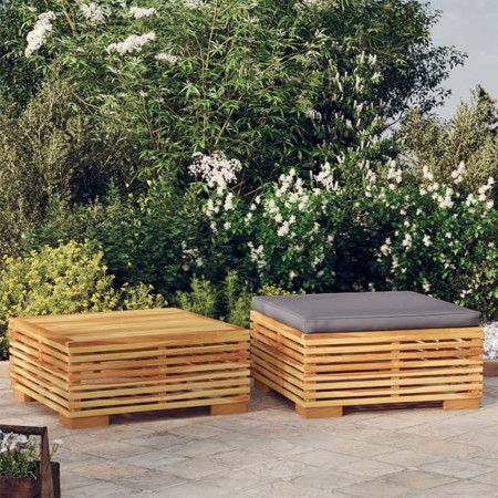 Set Divani da Giardino 2 pz in Legno Massello di Teak