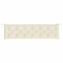 Cuscini Panca Giardino 2pz Bianco Crema 200x50x7 Tessuto Oxford