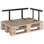 Schienale per Divano a Pallet Nero 110 cm in Ferro