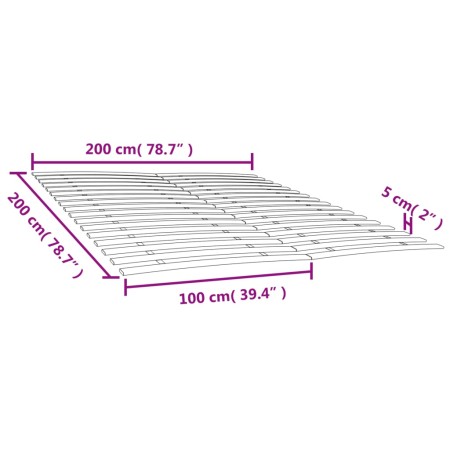 Reti a Doghe con 34 Doghe 2 pz 100x200 cm