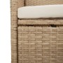 Sedie da Giardino con Cuscini 2 pz in Polyrattan Beige