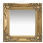 Specchio da Parete Stile Barocco 40x40 cm Oro