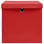 Contenitori con Coperchi 10 pz 28x28x28 cm Rosso