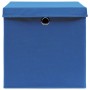 Contenitori con Coperchi 10 pz 28x28x28 cm Blu