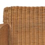 Sedie da Pranzo con Cuscini 2 pz Marrone Chiaro Rattan Naturale