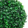 Pianta di Bosso Artificiale a Sfera con Vaso Verde 60 cm